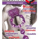 The Macho Ultra Erection Keeper Cock Ring Multispeed Purple