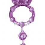 The Macho Ultra Erection Keeper Cock Ring Multispeed Purple