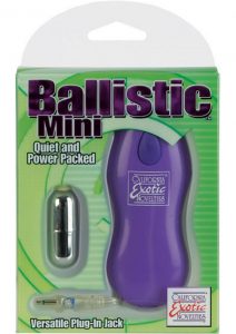 Ballistic Mini Bullet With Versatile Plug In Jack 2 Speed Remote 1.6 inch Purple