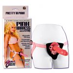 Gina Lynn Exclusive Pink Harness with Stud 7.5 Inch Dong