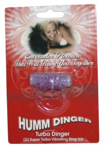 Humm Dinger Super Turbo Vibrating Cock Ring Purple