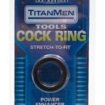 TitanMen Tools Cock Ring Stretch To Fit Black