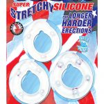 All American Triple Rings Silicone Cockrings Waterproof Clear