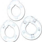 All American Triple Rings Silicone Cockrings Waterproof Clear