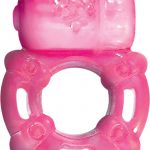 Super Stud Orgasmic Vibrating Silicone Cock Ring Waterproof Magenta