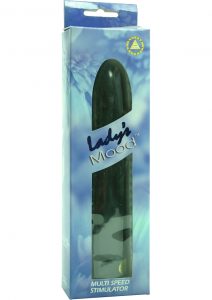 LADYS MOOD 7 INCH PLASTIC VIBRATOR BLACK