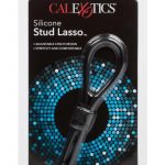 Silicone Stud Lasso Adjustable Cock Ring Black