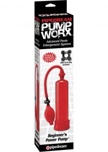 Pump Worx Beginners Power Pump With Cockring Red