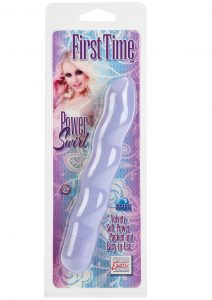 First Time Power Swirl Vibrator Waterproof 6 Inch Purple