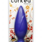 Corked Silicone Anal Plug Waterproof Medium Blue