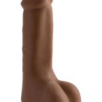 Real Feel Lifelike Toyz Number 2 Realistic Vibrator Waterproof Brown 8 Inch