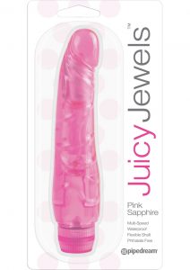 Juicy Jewels Pink Sapphire Vibrator Waterproof Pink