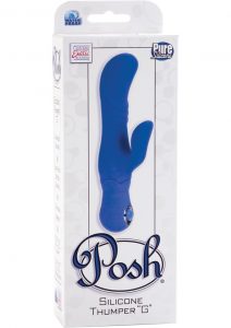 Silicone Thumper G Vibrator Waterproof Blue