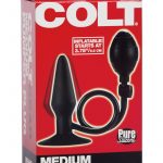 Colt Medium Pumper Plug Silicone Inflatable Butt Plug Black