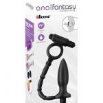 Anal Fantasy Collection Silicone Ass Kicker Plug With Cockring Waterproof Black