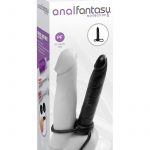 Anal Fantasy Collection Double Trouble Strap On Cockring Black 5.3 Inch