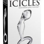 Icicles No 46 Glass Anal P-Spot Plug Clear 3.5 Inch