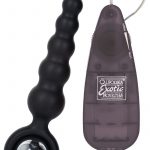 Booty Call Booty Shaker Silicone Wired Remote Control Anal Probe Black 4 Inch