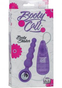 Booty Call Booty Shaker Silicone Remote Wired Control Anal Probe Purple 4 Inch