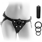 Fetish Fantasy Vibrating Plush Harness Adjustable Black