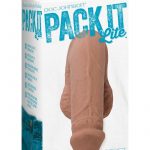 Pack It Lite Realistic Dildo For Packing Brown 4.8 Inch