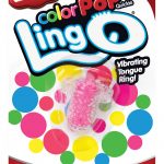 Color Pop Quickie Lingo Silicone Vibrating Tongue Ring Waterproof Pink