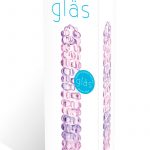 Glas Purple Rose Nubby Dildo