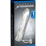 Fantasy Xtensions Vibrating Super Sleeve Extension Waterproof Clear 6.1 Inch