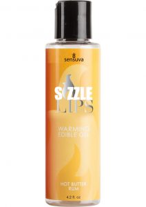 Sizzle Lips Warming Edible Gel Butter Rum 4.2 Ounce