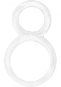 Ofinity Super Stretchy Double Silicone Cockring Waterproof Clear