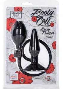 Booty Call Booty Pumper Silicone Inflatable Anal Plug Small Black