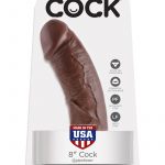 King Cock Realistic Dildo Brown 8 Inch