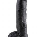 King Cock Realistic Dildo With Balls Black 10 Inch