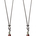 Sex And Mischief Ruby Black Adjustable Nipple Clips With Beads