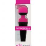 Palm Power Recharge Massager Silicone Body Wand Fuschia