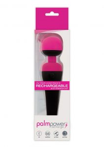 Palm Power Recharge Massager Silicone Body Wand Fuschia