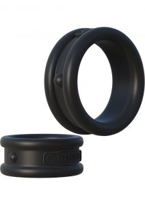 Fantasy C Ringz Max Width Silicone Rings Cockrings 2 Each Per Set Black