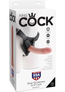 King Cock Strap On Harness With Dildo Flesh 8 Inch