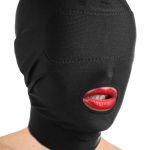 Master Series Disguise Open Mouth Padded Hood Mask Black