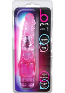 B Yours Vibe 04 Realistic Jelly Vibrator Waterproof Purple 8 Inch