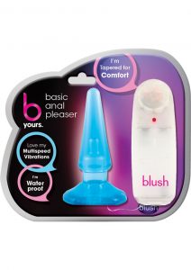 B Yours Basic Anal Pleasure Vibrating Anal Plug Waterproof 4.5 Inch Blue