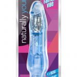 Naturally Yours Fantasy Vibe Jelly Realistic Vibrator Waterproof Blue 8.5 Inch