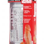 Size Matters Clear sensations vibrating Textured Erection Sleeve TPR Clear