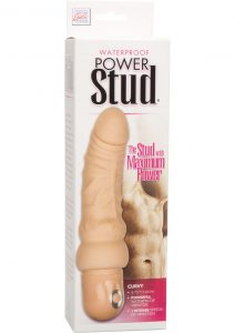 Power Stud Curvy Flexible Realistic Vibrator Waterproof Ivory 6.75 Inch