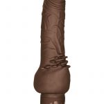 Power Stud Cliterrific Flexible Realistic Vibrator Waterproof Brown 7.5 Inch