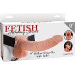 Fetish Fantasy Series Hollow Strap On With Balls Flesh 9 Inch