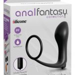 Anal Fantasy Collection Ass-Gasm Cockring Vibrating Plug Kit Silicone Waterproof Black