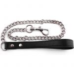 Rouge Leather Lead Chain Black