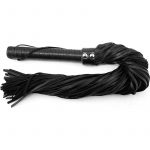 Rouge Leather Handle Leather Flogger Black