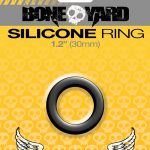 Bone Yard Silicone Ring Cockring Black 1.2 Inch Diameter